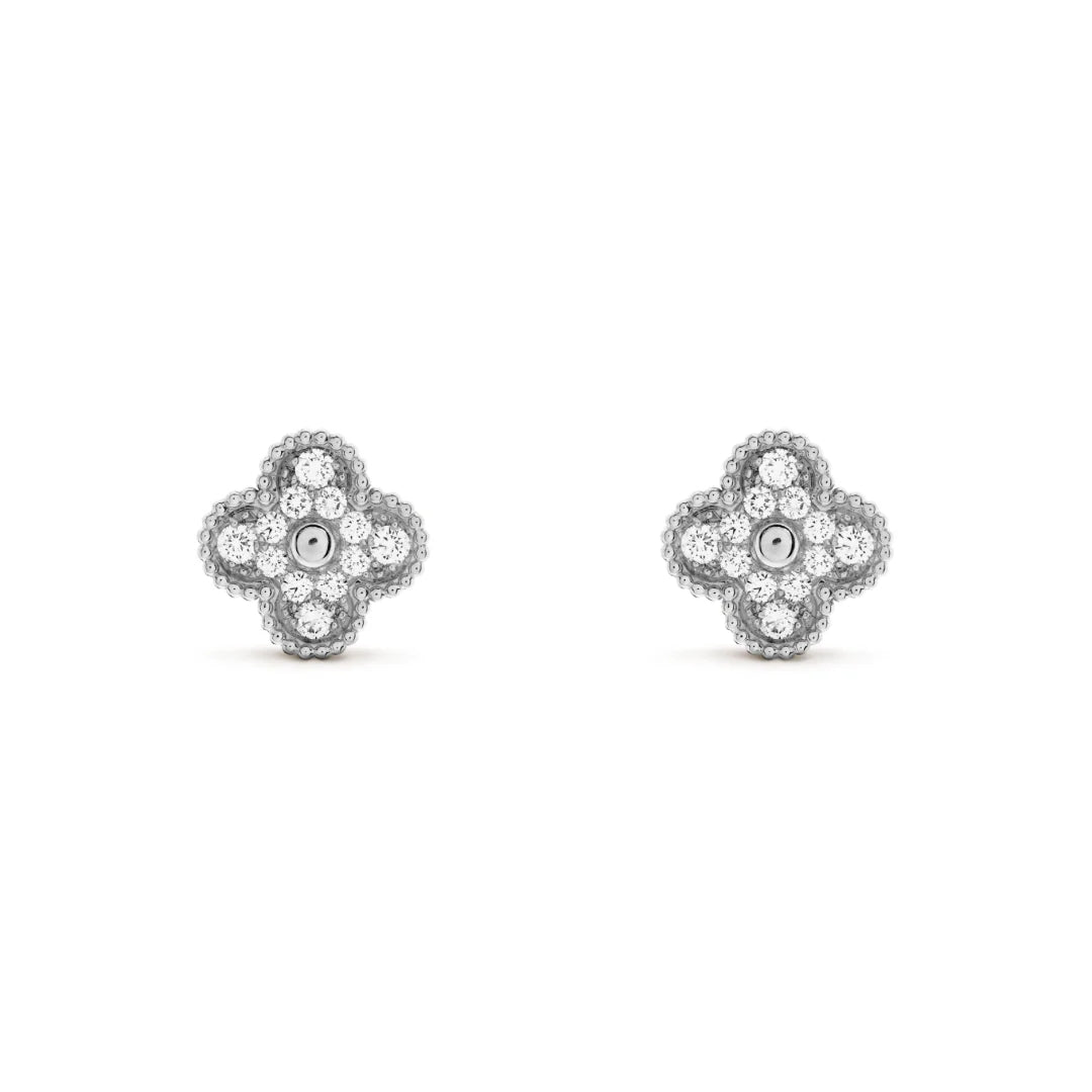 LUCKY CLOVER EARRINGS | CUBIC ZIRCONIA/SILVER