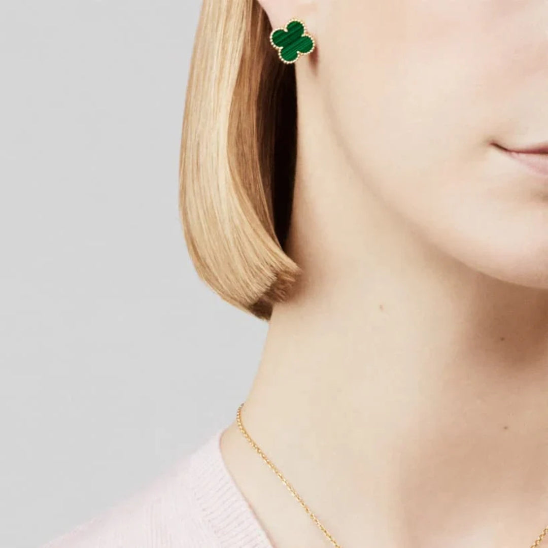 LUCKY CLOVER EARRINGS | GREEN