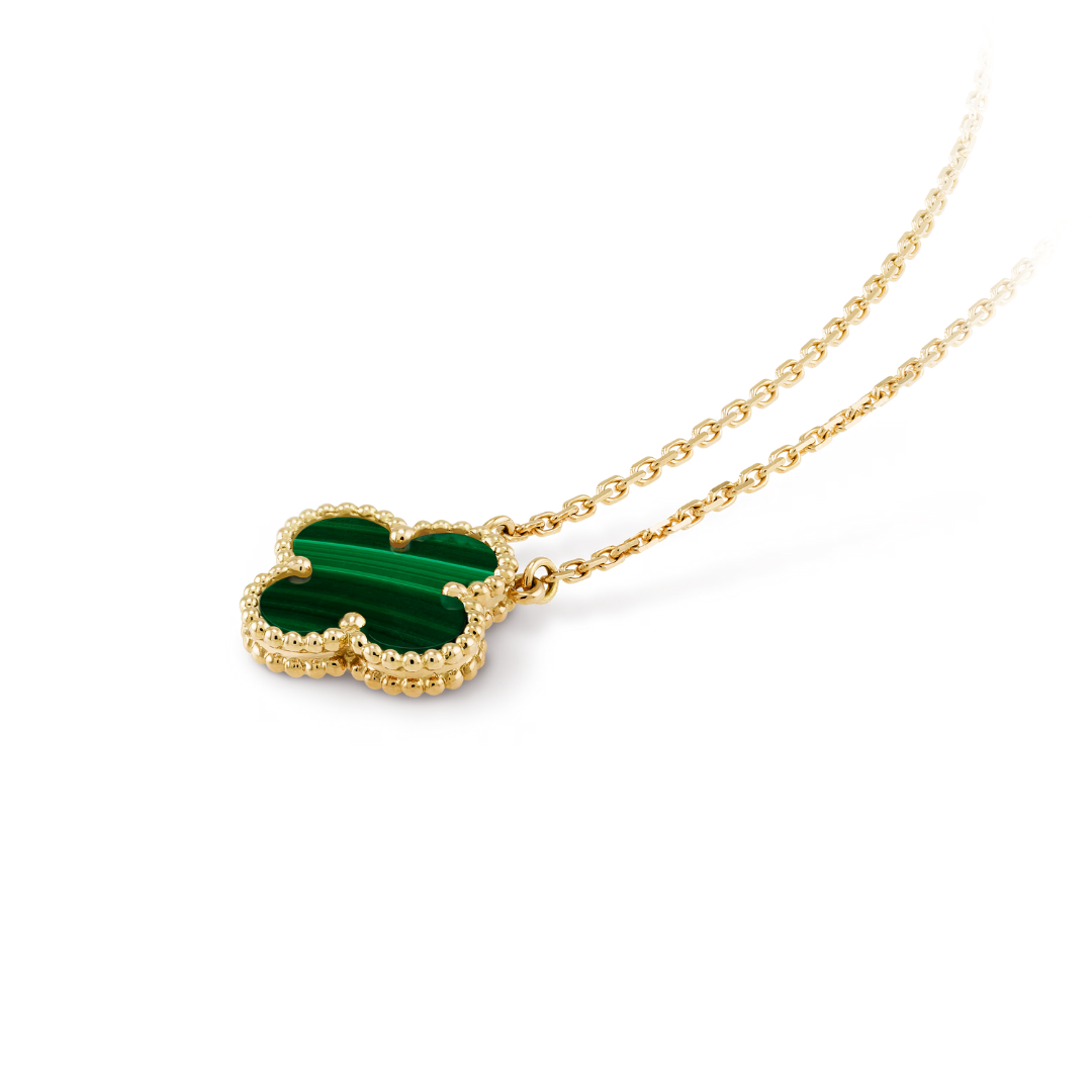 LUCKY CLOVER NECKLACE | GREEN/GOLD