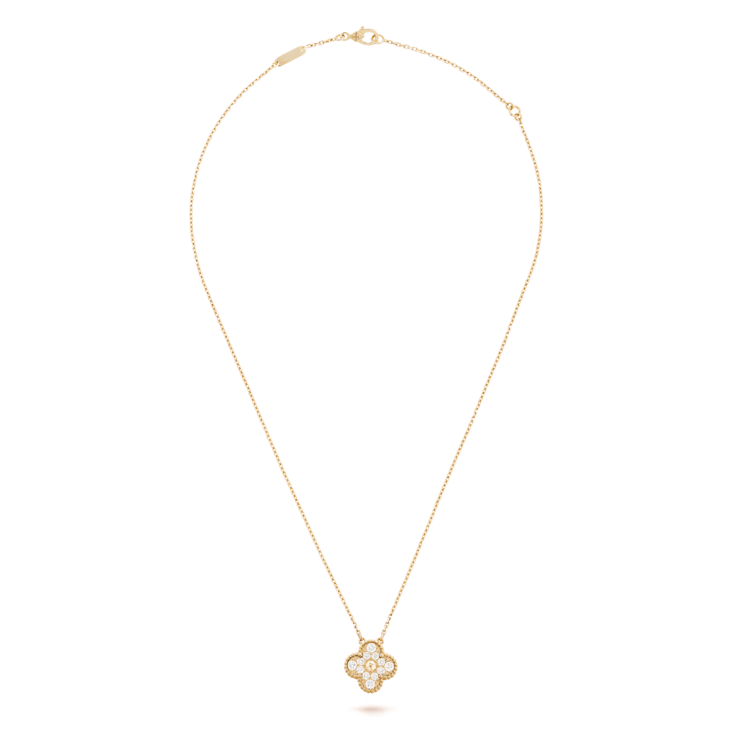 LUCKY CLOVER NECKLACE | CUBIC ZIRCONIA/GOLD