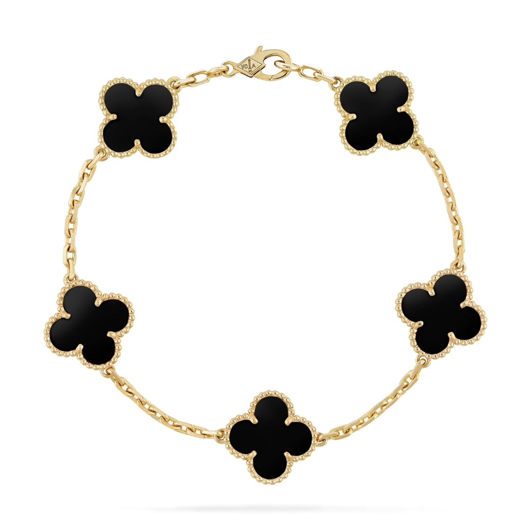 LUCKY CLOVER BRACELET | BLACK