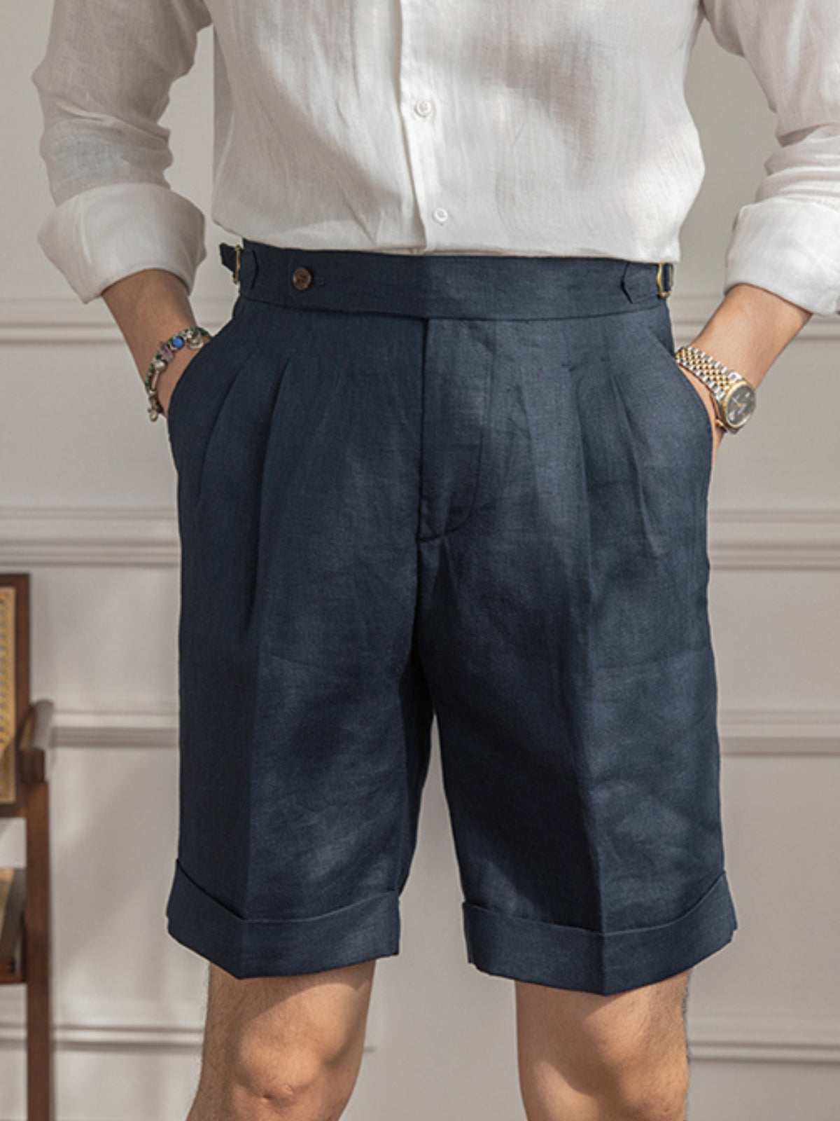 MV Old Money High End Linen Shorts