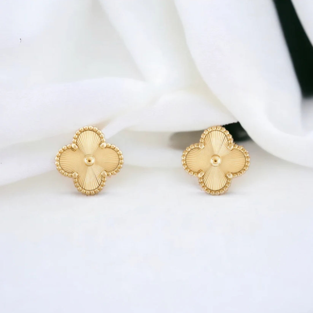 LUCKY CLOVER EARRINGS | GOLD