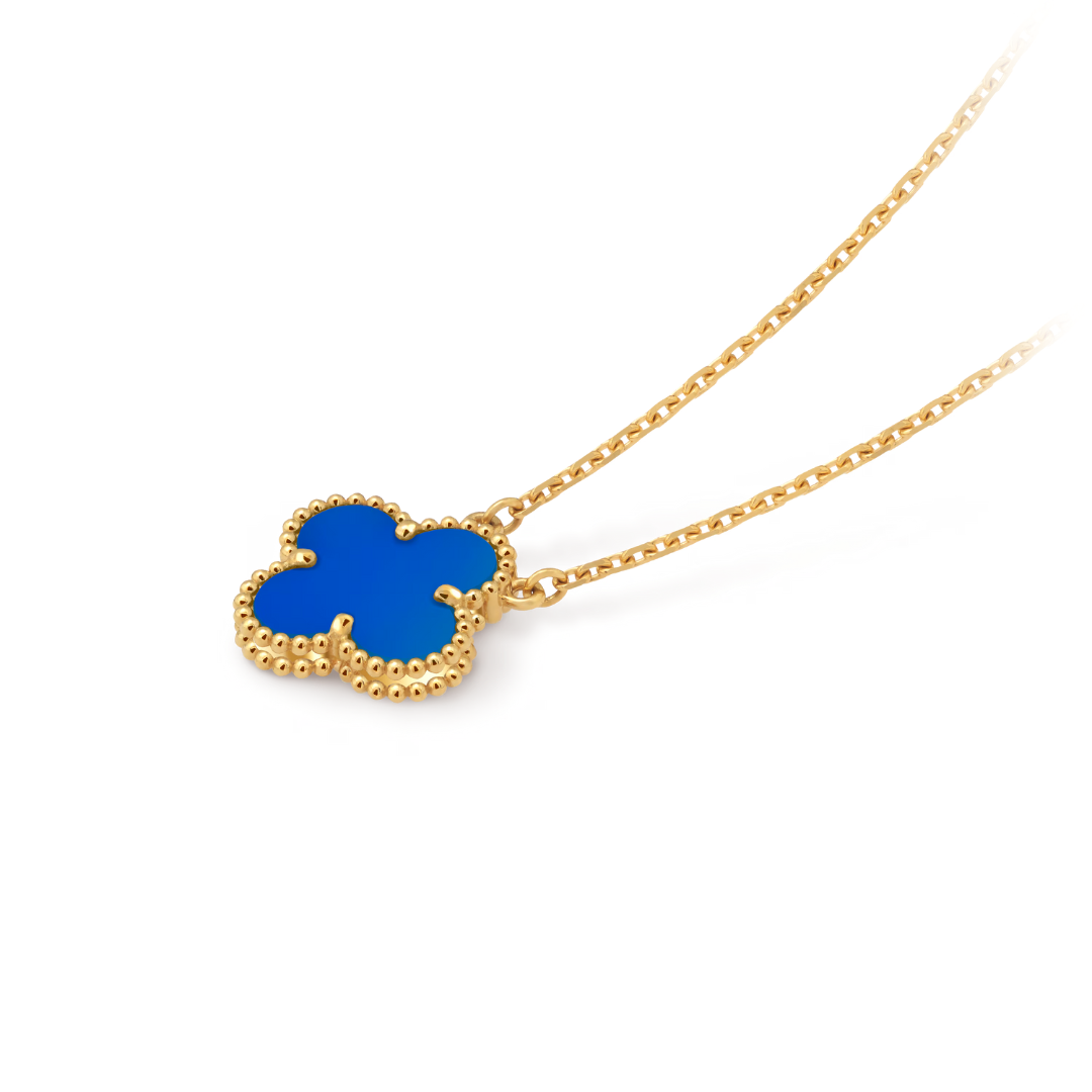 LUCKY CLOVER NECKLACE | BLUE