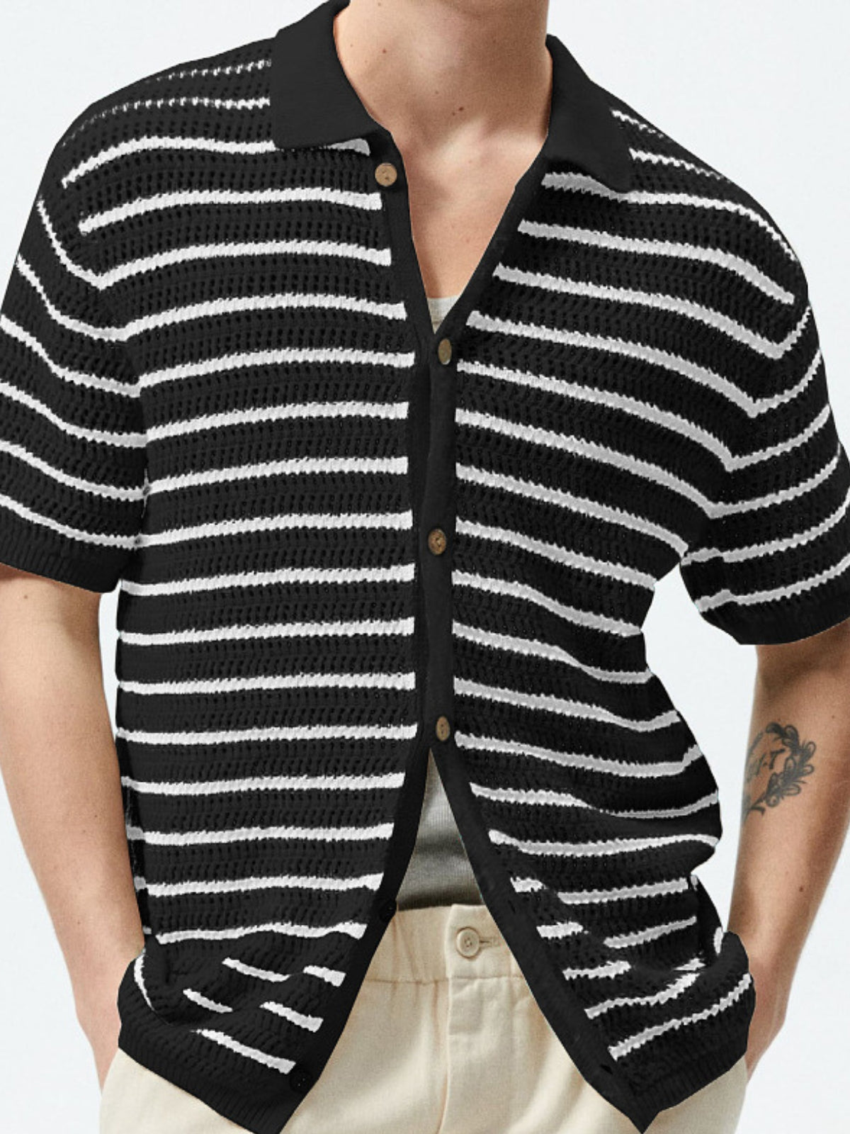 MV Striped Casual Sweater Shirt