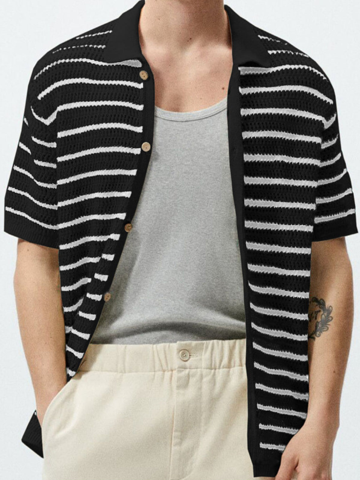 MV Striped Casual Sweater Shirt